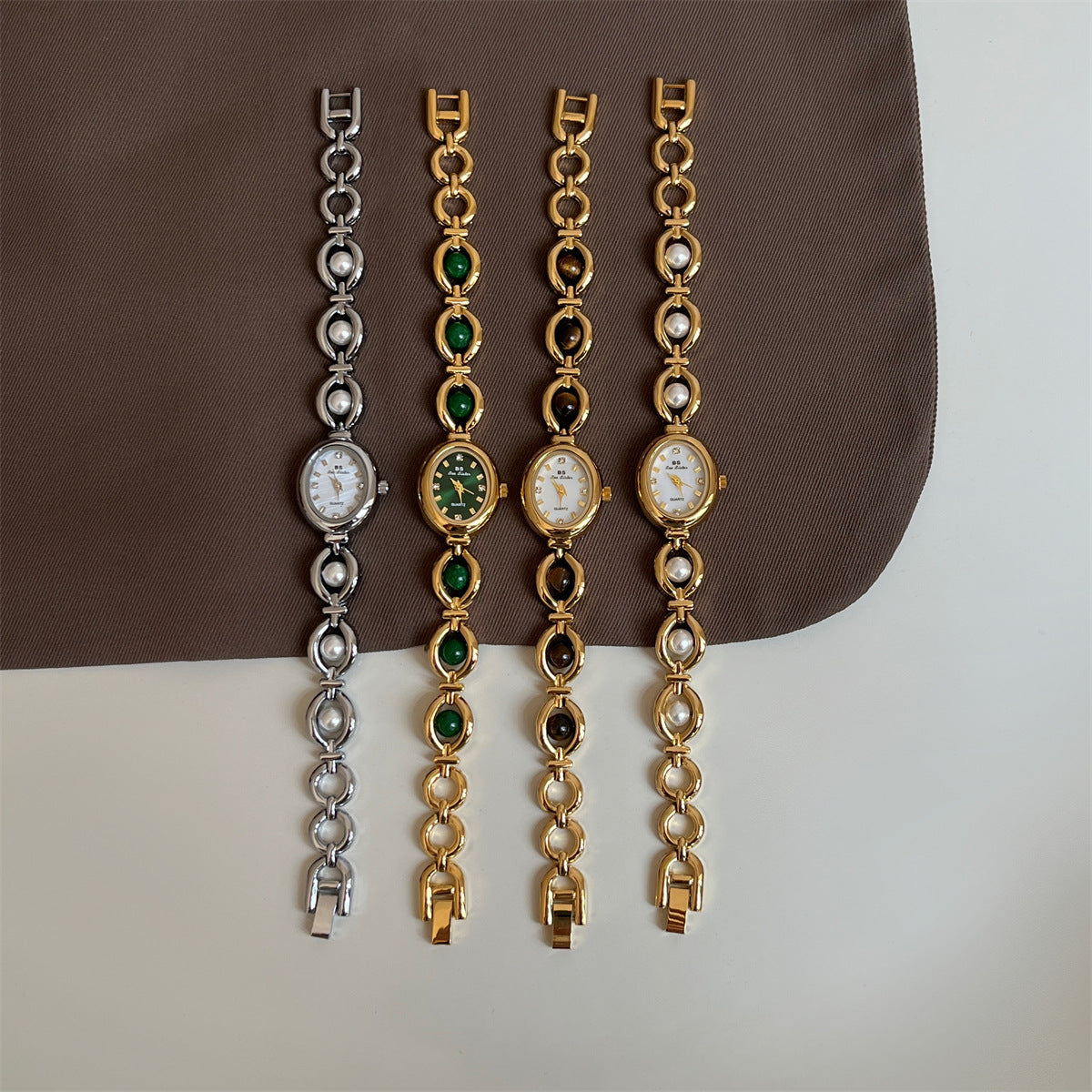 Amber Pearl Bracelet Watch