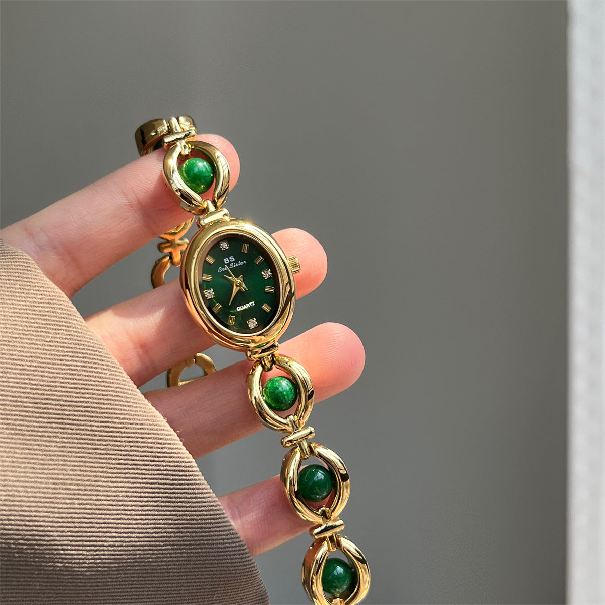 Amber Pearl Bracelet Watch